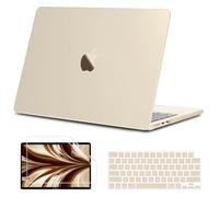 B BELK Compatible with MacBook Air 13 inch Case 2026 2025 2024 2023 2022 M4 A3240 M3 A3113 M2 A2681,[100% Official Color] [Slim Armor] Plastic Hard Shell Case for MacBook Air 13.6 inch,Starlight Clear