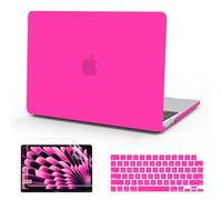 B BELK Compatible with MacBook Air 15 inch Case 2026 2025 2024 2023 M5 M4 M3 M2 A3448 A3241 A3114 A2941 Liquid Retina Display, Matte Plastic Hard Shell Case +Keyboard Cover +Screen Protector, Hot Pink