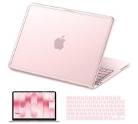 B BELK Compatible with MacBook Neo 13 inch Case 2026 A3404 with A18 Pro Chip, 3 in 1 Kit Anti-Crack Hard Shell with 2 Keyboard Skins & Screen Film Reinforced TPU Bumper, Blush Clear