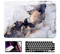 B BELK Compatible with MacBook Pro 14 inch Case 2025 2024 2023 2022 2021 M4 M3 M2 M1 A3112 A3185 A3401 A2918 A2992 A2779 A2442, Plastic Hard Shell Case+Keyboard Cover+Screen Protector, Blue Marble