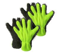 B BELPAIR 4 Pack Car Wash Mitt - Extra Large Size Chenille Microfiber Car Wash Glove for Car Exterior Interior Cleaning Scratch Free & Lint Free 5 Finger Washing Mitten