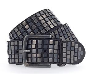 b.belt belt 40 mm Full Leather Belt with Mixed Rivets 110 Black