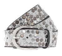 b.belt Studded belt leather 80 cm white