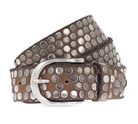 b.belt Studded belt leather 90 cm brown