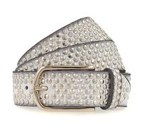 b.belt Studded belt leather 80 cm gray