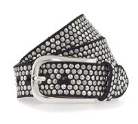 b.belt Studded belt I leather 100 cm black