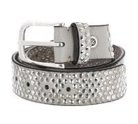 b.belt Studded belt leather 90 cm gray