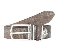 b.belt Fashion Basics Cuno belt leather 85 cm silver colored