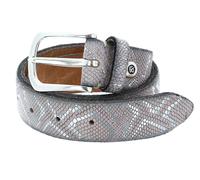 b.belt Sabia Ledergürtel Rosa / Silber Metallic