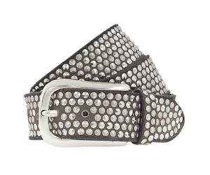 b.belt Studded belt I leather 80 cm brown