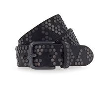 b.belt Studded belt leather 100 cm black