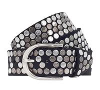 b.belt Studded belt leather 100 cm black