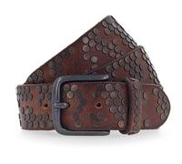 b.belt Studded belt leather 100 cm brown