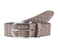 b.belt Studded belt leather 80 cm brown
