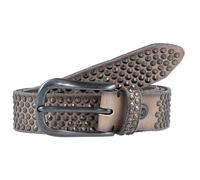 b.belt Studded belt leather 80 cm brown