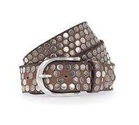 b.belt Studded belt leather 80 cm brown