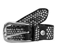 b.belt Studded belt leather 90 cm black