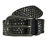b.belt Studded leather belt 90 cm black