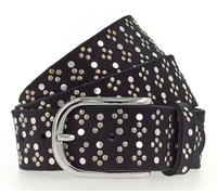 b.belt Studded belt leather 80 cm black