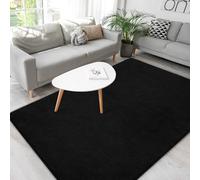 B BENRON Soft Rugs for Living Room 4x6 Black, Minimalist Area Rug for Bedroom Nursery Dining Table Dorm, Throw Rugs for Men Boys Girls Kids Room Indoor Floor Carpets