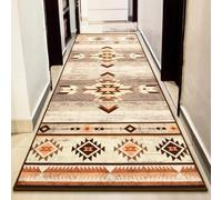 B BENRON Western Hallway Runner Rug 2 x 6, Non-Slip Long Runners for Bedroom Kitchen Hall Laundry, Accent and Tribal Throw Rugs Washable, Warm Beige