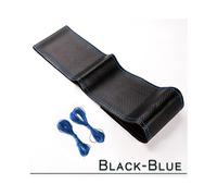 (B-BLACK-BLUE) 38cm 15inch Car Steering Wheel Braid Cover Artificial leather Needles