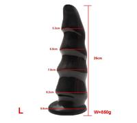 (B-Black-L) NEW Huge Anal Dildo Expansion Anal Plug Big Butt Plug Annal Dilator Masturbator Prostate Massager Adult Sex Toys For Men