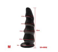 (B-Black-M) NEW Huge Anal Dildo Expansion Anal Plug Big Butt Plug Annal Dilator Masturbator Prostate Massager Adult Sex Toys For Men