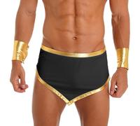 (B Black, XXL) Ancient Gr od Gladiator Costume Mens One Shoulder Strap Gladiator Skirt Halloween Theme Party Toga Mythology Cosplay Suit_ggod