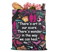 B & Blackbirds Inspired Tote Bag Dark Romance Bookish Gifts For Readers Ice Cream Book Lover Reusable Grocery Shopping Bag (way we can heal3)