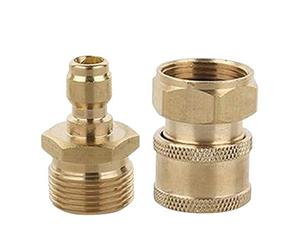 B Blesiya 2pcs Brass Quick Connector Coupler Garden Hose Fittings External M22 x 1.5 Male & Internal M22 x 1.5mm Female Set