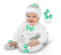B-Bling Baby Boy Romper - Soft Cotton Newborn Baby Boy Clothes, Bodysuit for New Born, Ideal for Daily Wear and Baby Gifts - Mint Green