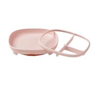b.box 2 in 1 Suction Plate | Strong Suction Base | Removable Divider to Age up | Grows with Your Child | Curved Sides for Easy scooping | Dishwasher Safe | from 6m+