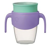 b.box 360 Cup, Toddler Sippy Cup & Beaker for Toddlers with Silicone Drinking Rim, Spill Proof Locking Mechanism for On the Go, Dishwasher Safe, 250ml/8oz (Lilac Pop)