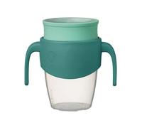 b.box 360 Cup, Toddler Sippy Cup & Beaker for Toddlers with Silicone Drinking Rim, Spill Proof Locking Mechanism for On the Go, Dishwasher Safe, 250ml/8oz (Emerald Forest)
