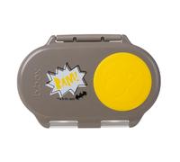 b.box Batman Snackbox | Mini Bento Lunch Box with 2 Leakproof Compartments | Ideal for Toddlers, Kids Lunch & Snacks | Fits Whole Piece of Fruit | BPA Free