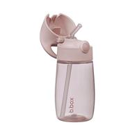 b.box Drink Bottle Jnr, Easy Grip Leakproof Bottle with Freeflow Silicone Straw, Child Friendly Modern Design, 380ml, Blue