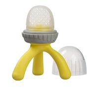 b.box Fresh Food Feeder Pacifier with Hygiene Cap for Toddlers and Kids | Baby Food Feeder with Tripod Shaped Design Including Hygiene Cap and Easy Grip for Kids (Lemon Sherbet)