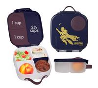 b.box Harry Potter Mini Lunchbox | Bento Box with 3 Compartments (2 Leakproof) | Ideal for Toddlers, Kids Lunch & Snacks | Fits Whole Piece of Fruit | BPA Free