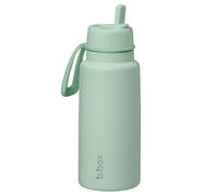b.box Insulated Flip Top Drink Bottle 1L, Triple Layer Stainless Steel, Keeps Drinks Cold up to 46 Hours, Leak-Proof Lid with Stainless Steel Straw, Durable Carry Handle, Dishwasher Safe, 33.8 oz