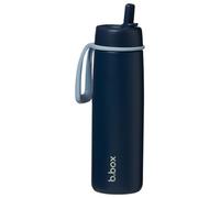 b.box Insulated Flip Top Drink Bottle, Triple Layer Stainless Steel, Keeps Drinks Cold up to 44 Hours, Leak-Proof Lid with Stainless Steel Straw, Ideal for Travel & Sports, BPA Free, 690ml