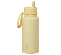 b.box Insulated Flip Top Drink Bottle, Triple Layer Stainless Steel, Keeps Drinks Cold up to 46 Hours, Leak-Proof Lid with Stainless Steel Straw, Ideal for Travel, Sports, BPA Free, 1L