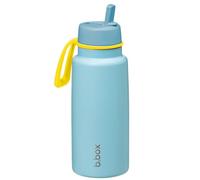 b.box Insulated Flip Top Drink Bottle, Triple Layer Stainless Steel, Keeps Drinks Cold up to 46 Hours, Leak-Proof Lid with Stainless Steel Straw, Ideal for Travel, Sports, BPA Free, 1L