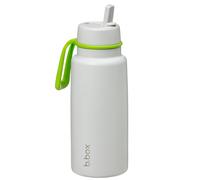 b.box Insulated Flip Top Drink Bottle, Triple Layer Stainless Steel, Keeps Drinks Cold up to 46 Hours, Leak-Proof Lid with Stainless Steel Straw, Ideal for Travel, Sports, BPA Free, 1L