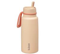 b.box Insulated Flip Top Drink Bottle, Triple Layer Stainless Steel, Keeps Drinks Cold up to 46 Hours, Leak-Proof Lid with Stainless Steel Straw, Ideal for Travel, Sports, BPA Free, 1L