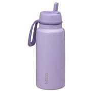 b.box Insulated Flip Top Drink Bottle, Triple Layer Stainless Steel, Keeps Drinks Cold up to 46 Hours, Leak-Proof Lid with Stainless Steel Straw, Ideal for Travel, Sports, BPA Free, 1L