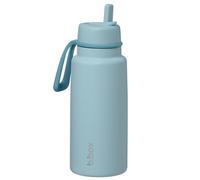 b.box Insulated Flip Top Drink Bottle, Triple Layer Stainless Steel, Keeps Drinks Cold up to 46 Hours, Leak-Proof Lid with Stainless Steel Straw, Ideal for Travel, Sports, BPA Free, 1L