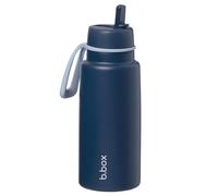 b.box Insulated Flip Top Drink Bottle, Triple Layer Stainless Steel, Keeps Drinks Cold up to 46 Hours, Leak-Proof Lid with Stainless Steel Straw, Ideal for Travel, Sports, BPA Free, 1L