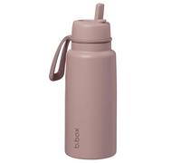 b.box Insulated Flip Top Drink Bottle, Triple Layer Stainless Steel, Keeps Drinks Cold up to 46 Hours, Leak-Proof Lid with Stainless Steel Straw, Ideal for Travel, Sports, BPA Free, 1L