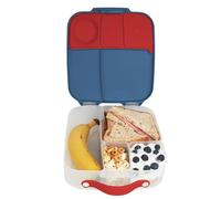 b.box Lunchbox | Large Bento Box with 4 Compartments (2 Leakproof), Removable Divider, Gel Cold Pack | Ideal for School | from 3+ | 2L Capacity